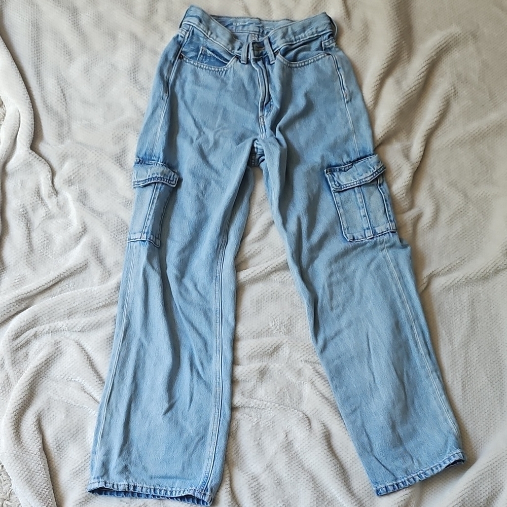 Light Blue Cargo Jeans